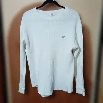 Fat Classic 화이트 긴팔 티셔츠 서멀 와플