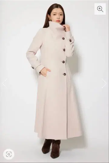 rienda25 오버넥 신데렐라 라인 코트 S 리엔다 BEG