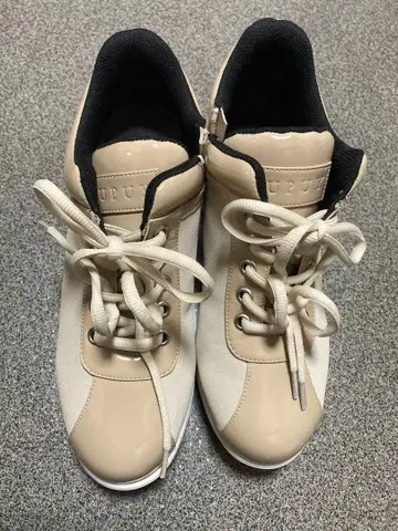 LUPYRT 베이지 하이컷 스니커즈