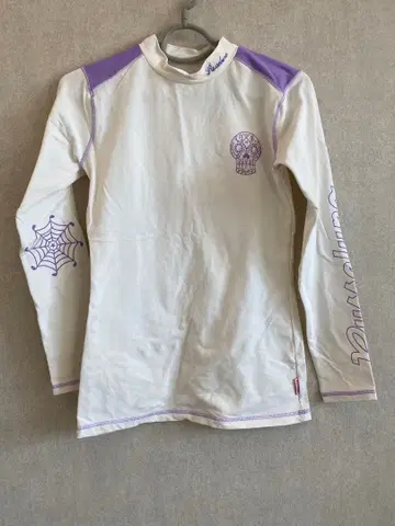 Russeluno 스컬 거미줄 긴팔 언더셔츠