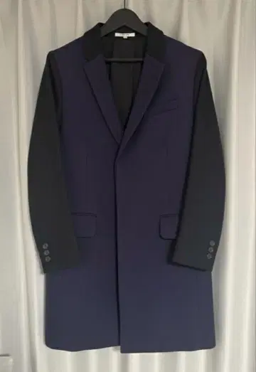 CARVEN 13aw 울 캐시미어 바이컬러 체스터 코트