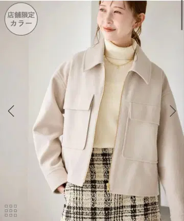 저지 멜톤 시리즈 포켓 부착 지퍼 블루종