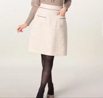 LAISSE PASSE 팬시 트위드 스커트