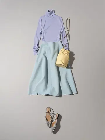 미사용 22AW 띠어리 럭스 캐시미어 혼방 A라인 스커트