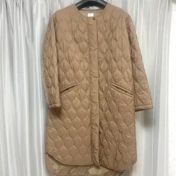 Dreskip 퀼팅 롱 코트 아우터 베이지