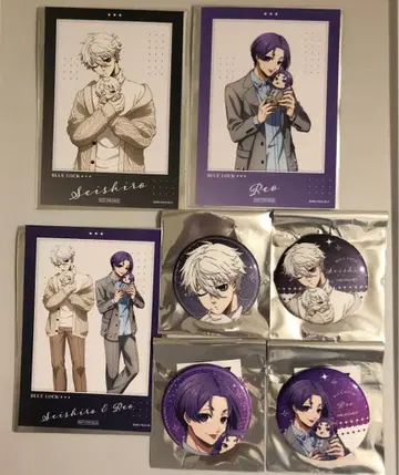 블루 록 브로마이드 캔뱃지 나기 레이오 세트