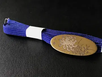 조각 국화 [정수] 재명 앤티크 금공 세공 허리띠 포함