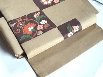 직조 나고야 오비 (당화문) 순수 실크 새상품급