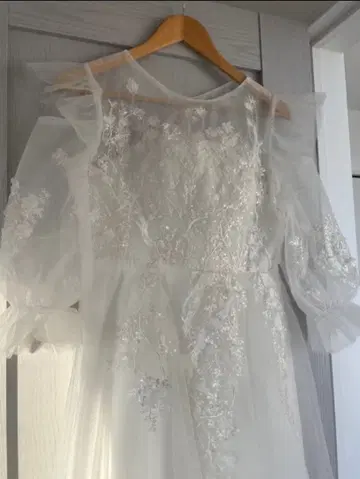 웨딩 드레스 화이트 결혼식 긴팔 촬영용 체형 커버