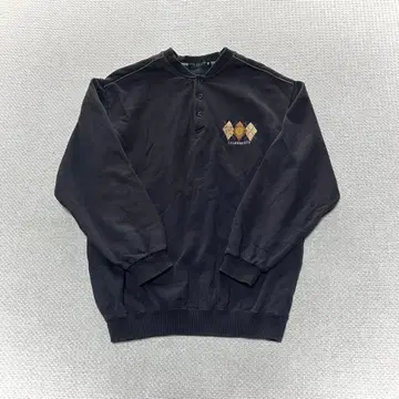 00s 빈티지 블랙 헨리넥 트레이닝복 y2k 속기모 L