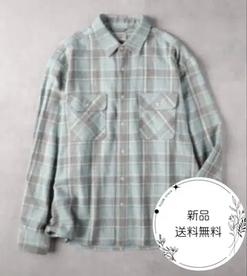 미사용 새상품 BACK NUMBER 슬라브 트윌 헤비 플란넬 셔츠