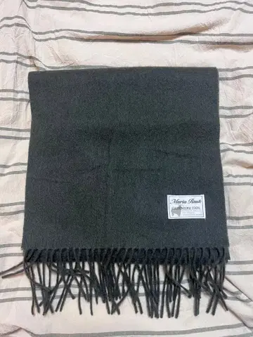 Maria Rouk 캐시미어 100% 그레이 카키 머플러