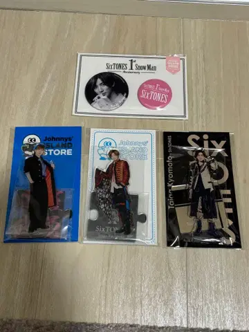 SixTONES 쿄모토 타이가 아크릴 스탠드 캔뱃지 4개 세트