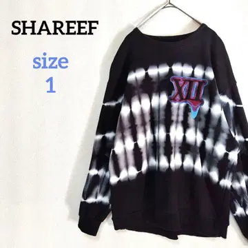 샤리프 멜티드 XII 빅 맨투맨 타이다이 패턴 트레이닝복 자수 모드