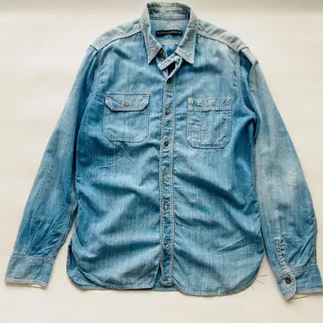모모타로 진 데님 셔츠 긴팔 셔츠 웨스턴 셔츠 인디고 LL