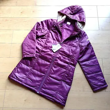 [ 미사용 새상품 ] 뉴발란스 후드 부착 패딩 자켓 버건디 적자색