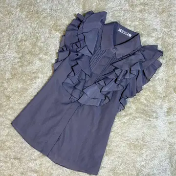 스나이델 프릴 칼라 블라우스 그레이 프리 사이즈