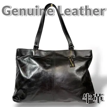 미사용 보관품 일본제 천연 가죽 빈티지 가죽 토트백 숄더