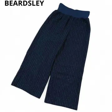 BEARDSLEY 비어즐리 카스레 스트라이프 허리 리브 팬츠 네이비