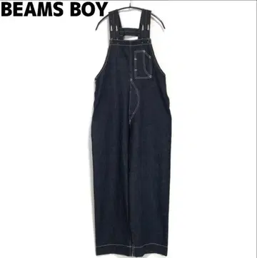 BEAMS BOY 다크 데님 오버롤