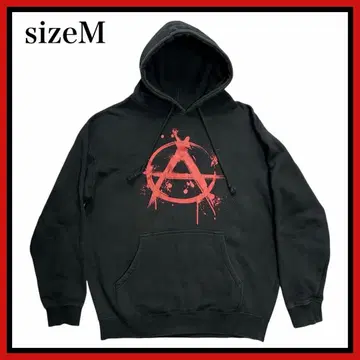 아나키 후드티 블랙 M 사이즈 두꺼운 원단