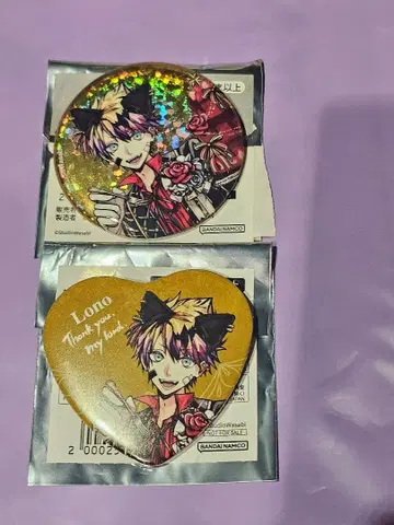 악마 집사 아쿠네코 난자타운 홀로그램 캔뱃지 로노 하트형 캔뱃지