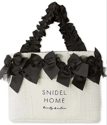 SNIDEL HOME 스나이델 홈 트위드 리본 백