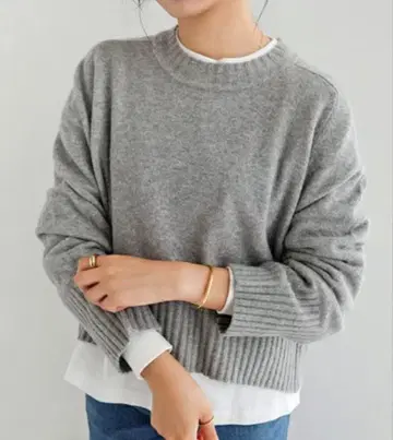 evernavy 에버네이비 앤도미 헤어리 니트 그레이 M