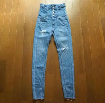 emoda 커브 핏 립드 하이웨스트 배기 팬츠