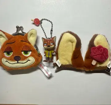 주토피아 닉 헤어 클립 키링 파우치