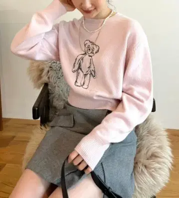 새상품급 LILY BROWN Lily Bear 니트 풀오버