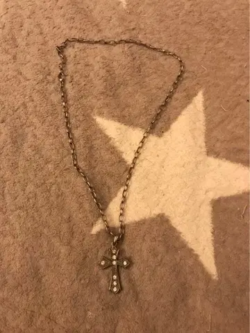 실버 크로스 펜던트 목걸이