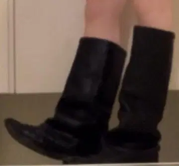 주카 zucca 초대 나우시카 부츠 M 블랙 가죽 롱 부츠