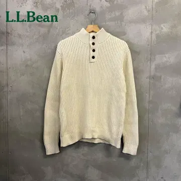L.L.bean 하프 버튼 코튼 스웨터 엘엘빈