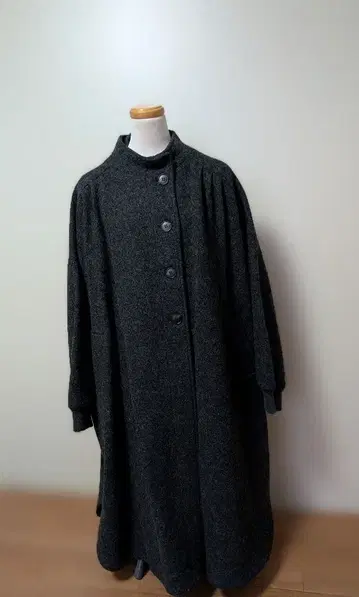 melange 다크 그레이 롱 코트 M