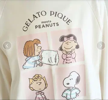 PEANUTS 오리지널 아트 원 포인트 롱 T