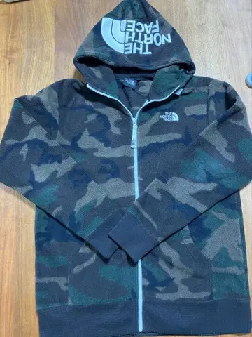 THE NORTH FACE 카모 패턴 플리스 후드티