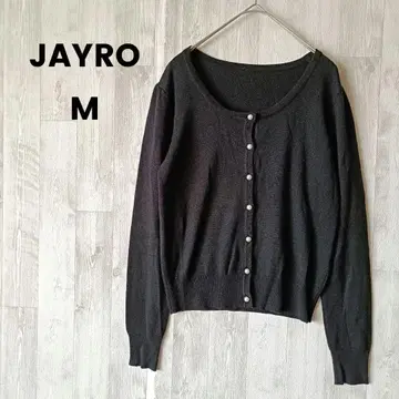 JAYRO 펄 버튼 고급 블랙 가디건 M 겉옷