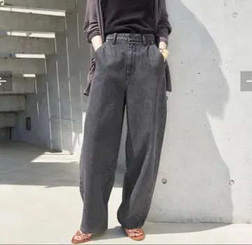 슬로브 이에나 LE DENIM 와이드 커브 팬츠