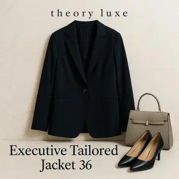 theory luxe EXECUTIVE 테일러드 자켓 블랙 36
