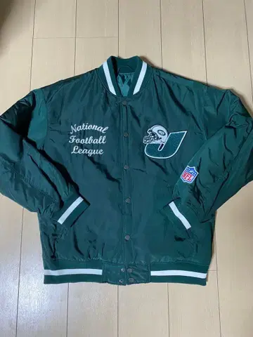 GU x NFL 뉴욕 제츠 바시티 자켓 사이즈 L 그린