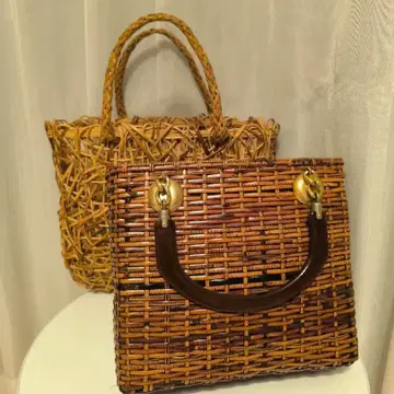 브라운 바스켓백 중형