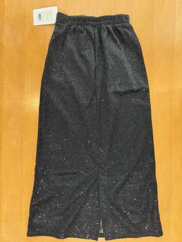 블랙 라메 타이트 스커트 M 사이즈