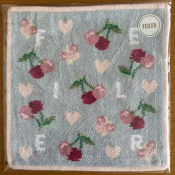 FEILER 페이러 키프 스마일링 체리 손수건 미사용 새상품