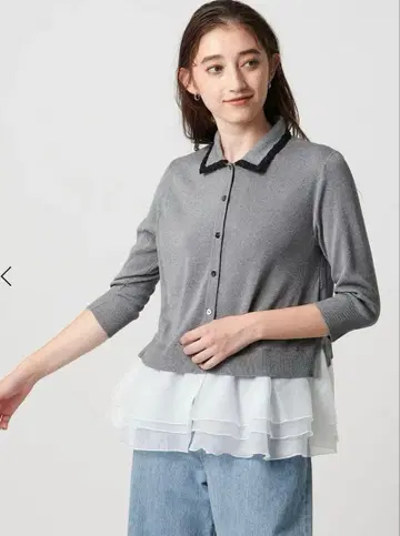 [ 미사용 새상품 ] 유나이티드 애로우즈 레이디 포로 콤비 니트 워셔블