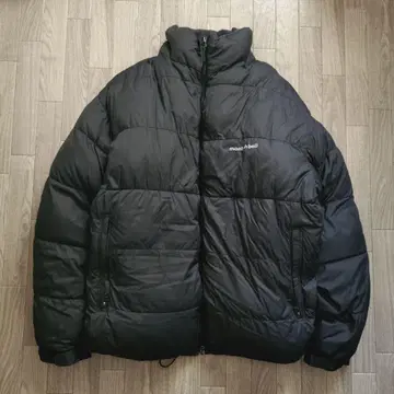 90s 은색 택 mont-bell 다운 자켓 블랙 XL 옷깃 플리스