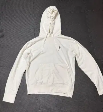 폴로 랄프 로렌 후드 부착 후드티 화이트