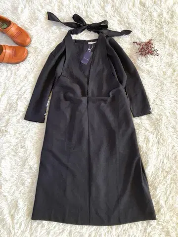 택 포함 새상품 비트코 BITTOKO 2wayop 블랙 리본 원피스