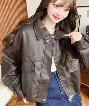 RMAF 다크 브라운 크롭 자켓