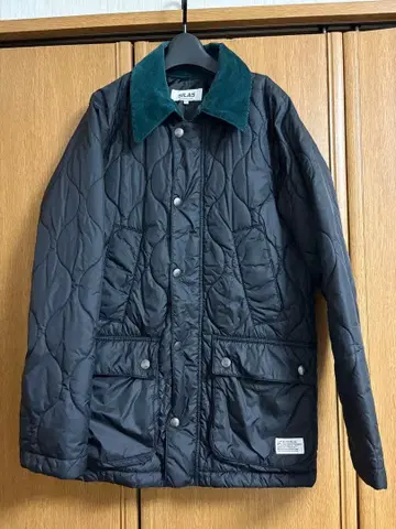 SILAS 퀼팅 자켓 M 블랙 그린